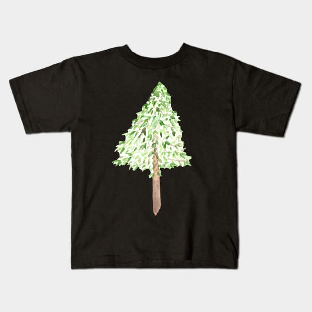 pine tree Kids T-Shirt by thegirlaquatic